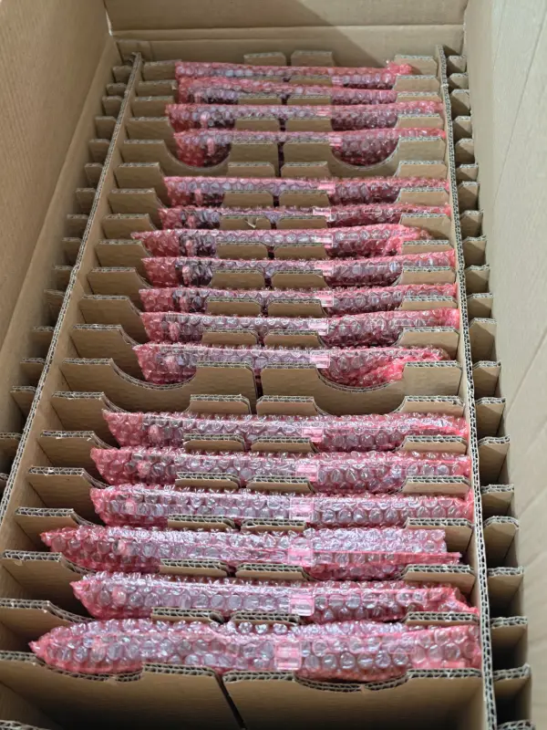 Motherboards stored in protective packaging