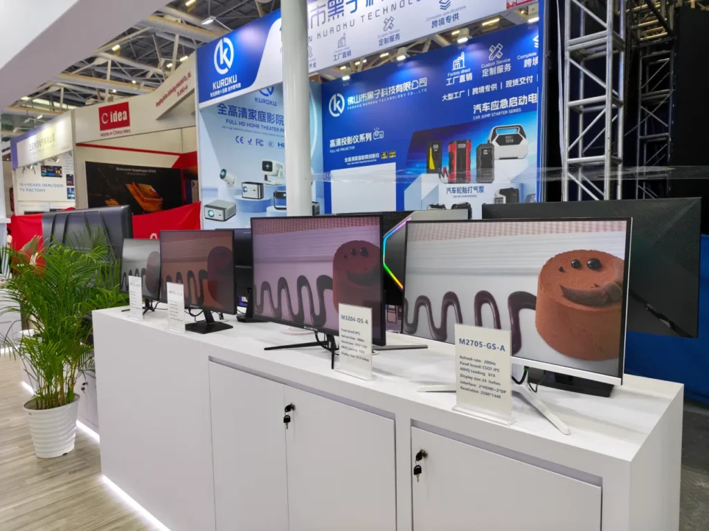Canton Fair 139th booth preview 02 image - There are monitors in the booth.